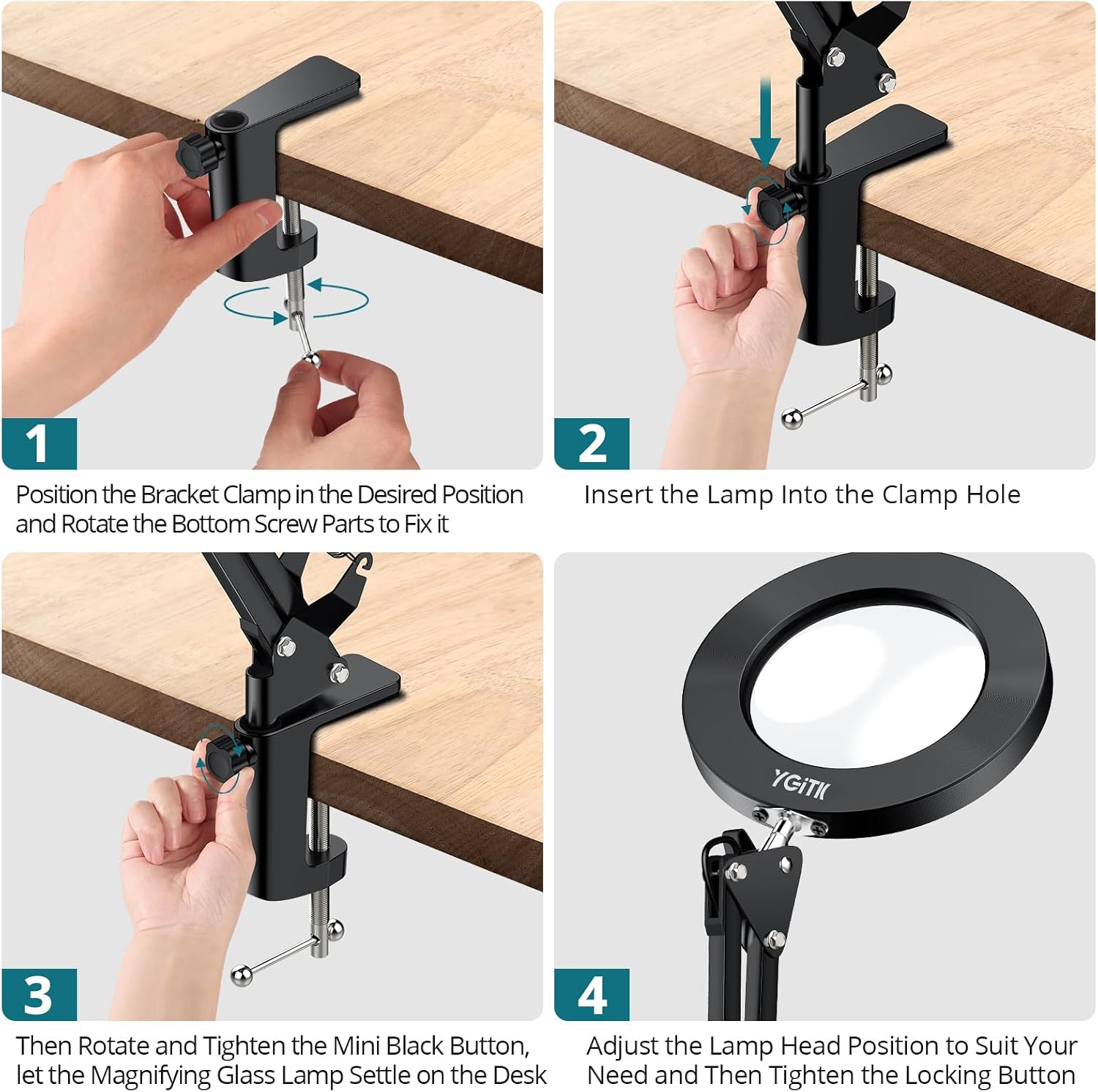 Thumbnail 6 de YGiTK Magnifying Glass with Light: A Practical Desk Lamp Magnifier for Reading, Crafting and Repairs