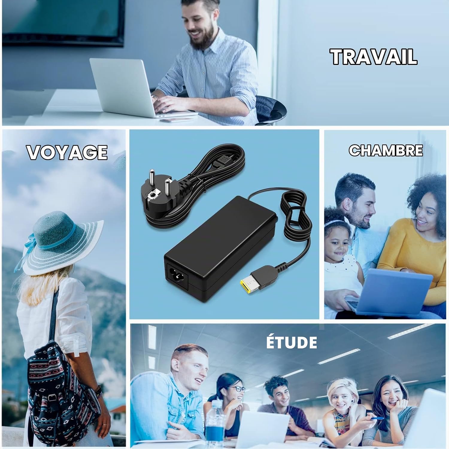 Thumbnail 6 de Jeestam-L04 65W-laptoplader voor Lenovo, 20 V en 3,25 A