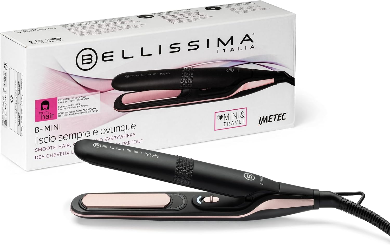 Imagen de Bellissima Mini lisseur de voyage: lissage rapide et compact pour cheveux impeccables en OfertitasTOP