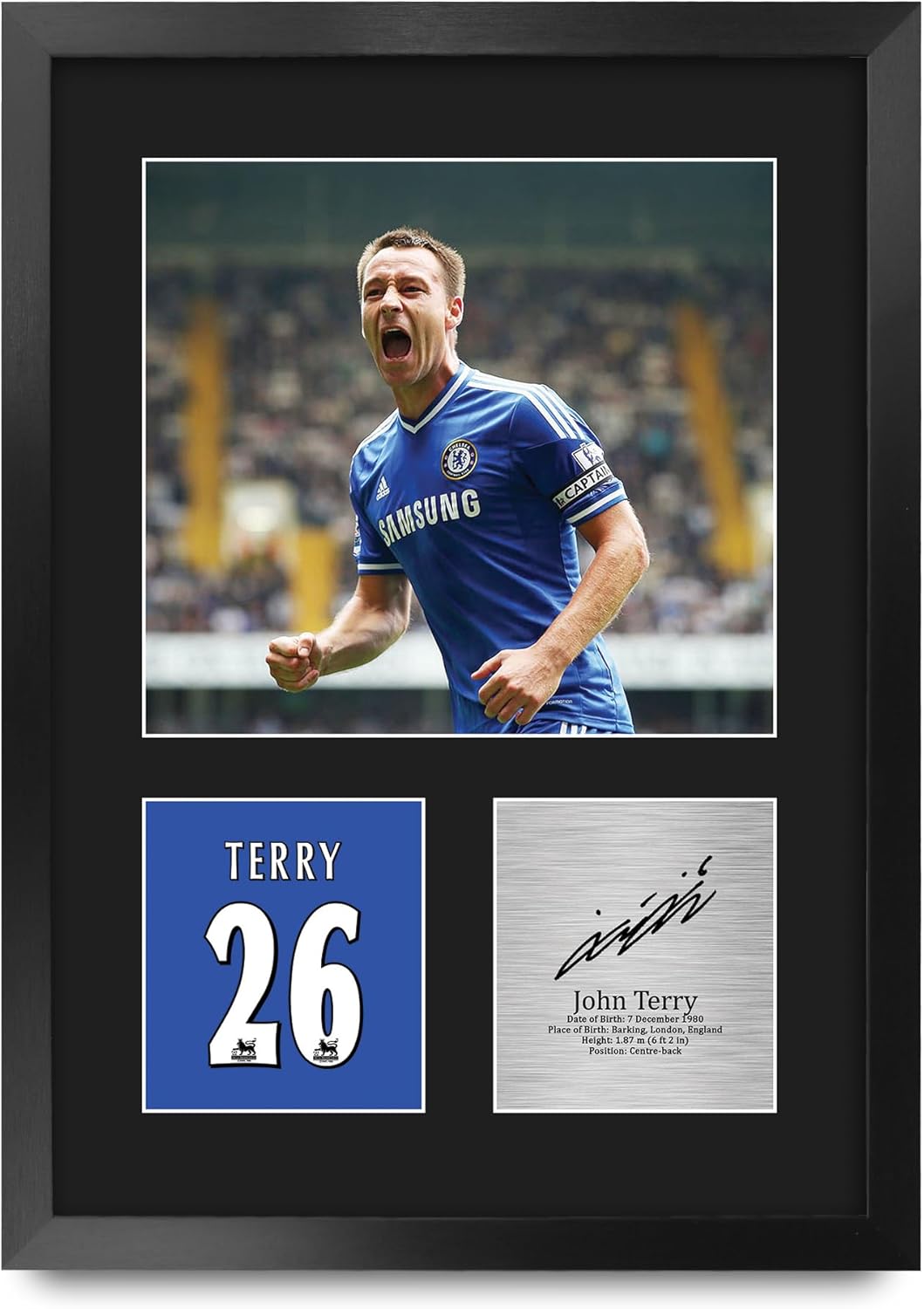 Thumbnail 3 de John Terry Chelsea Signed Photo – A4 Portrait Print in Black Mount