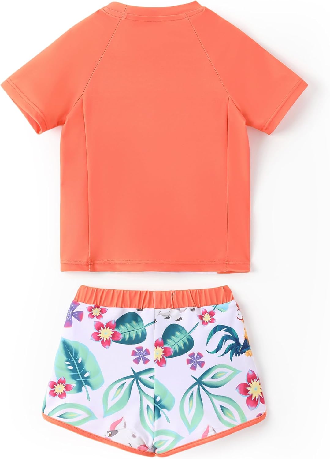 Detalle de Disney Frozen Elsa Girls’ Two-Piece UPF 50+ Rashguard Swim Set (Tankini + Swim Bottom)