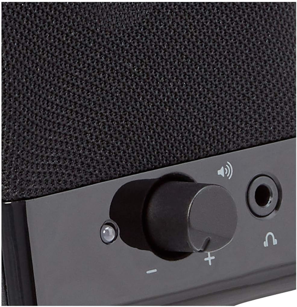 Thumbnail 1 de Amazon Basics USB-Powered Computer Speakers for Desktop or Laptop PC (Black)