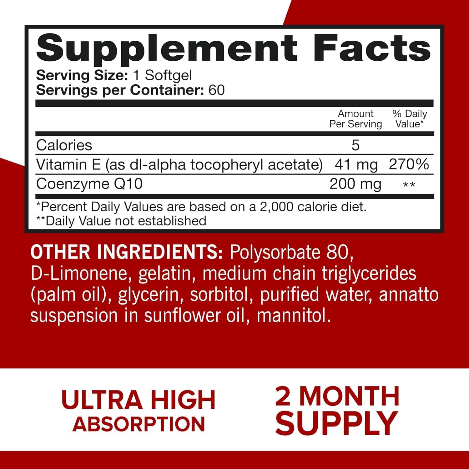 Thumbnail 5 de Qunol Ultra CoQ10 200mg Softgels, 60 Count, Ultra-High Absorption