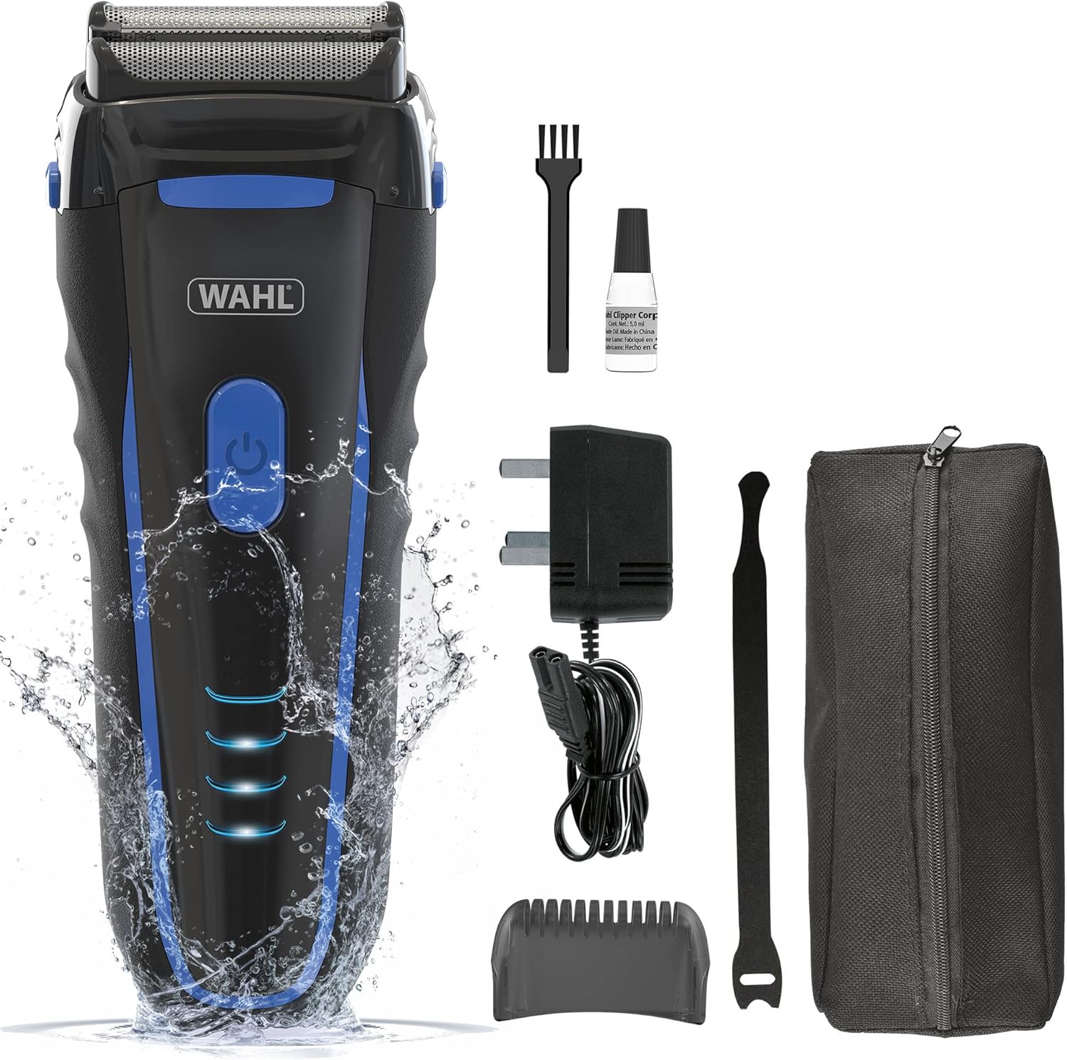 Detalle de Wahl Clean and Close Men’s Shaver: Flexible Foils, Wet & Dry, 90-Min Cordless