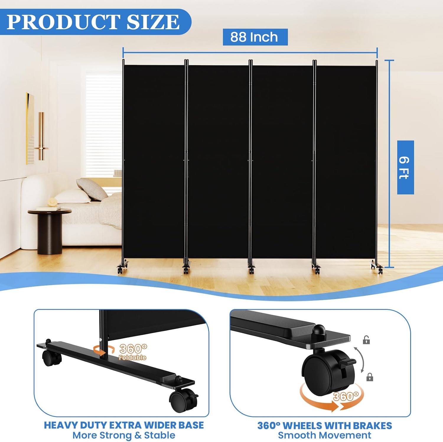Thumbnail 1 de SUNALLY privacy screen room divider 88 inch