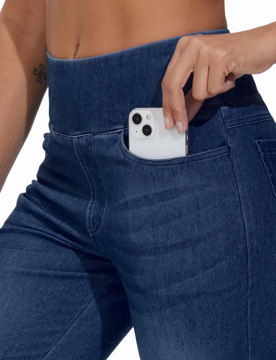 Thumbnail 2 de Jeans da donna THE GYM PEOPLE a vita alta a campana con controllo pancia e tasche