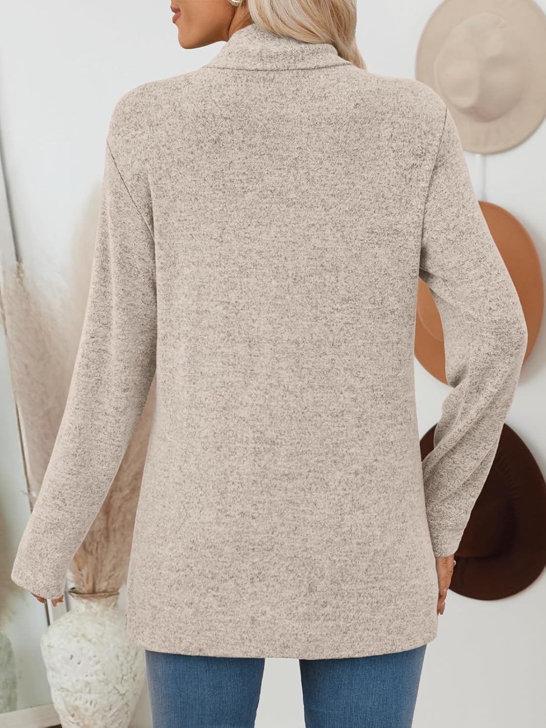 Thumbnail 3 de LILLUSORY Women’s Lightweight Cardigan Sweater with Pockets — Open Front, Versatile Fall Layer