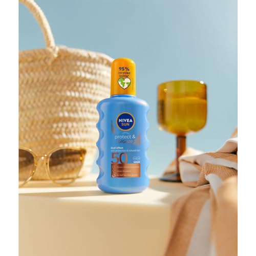 Detalle de NIVEA SUN Spray Solaire Double Action Protect & Bronze SPF 50, 200 ml