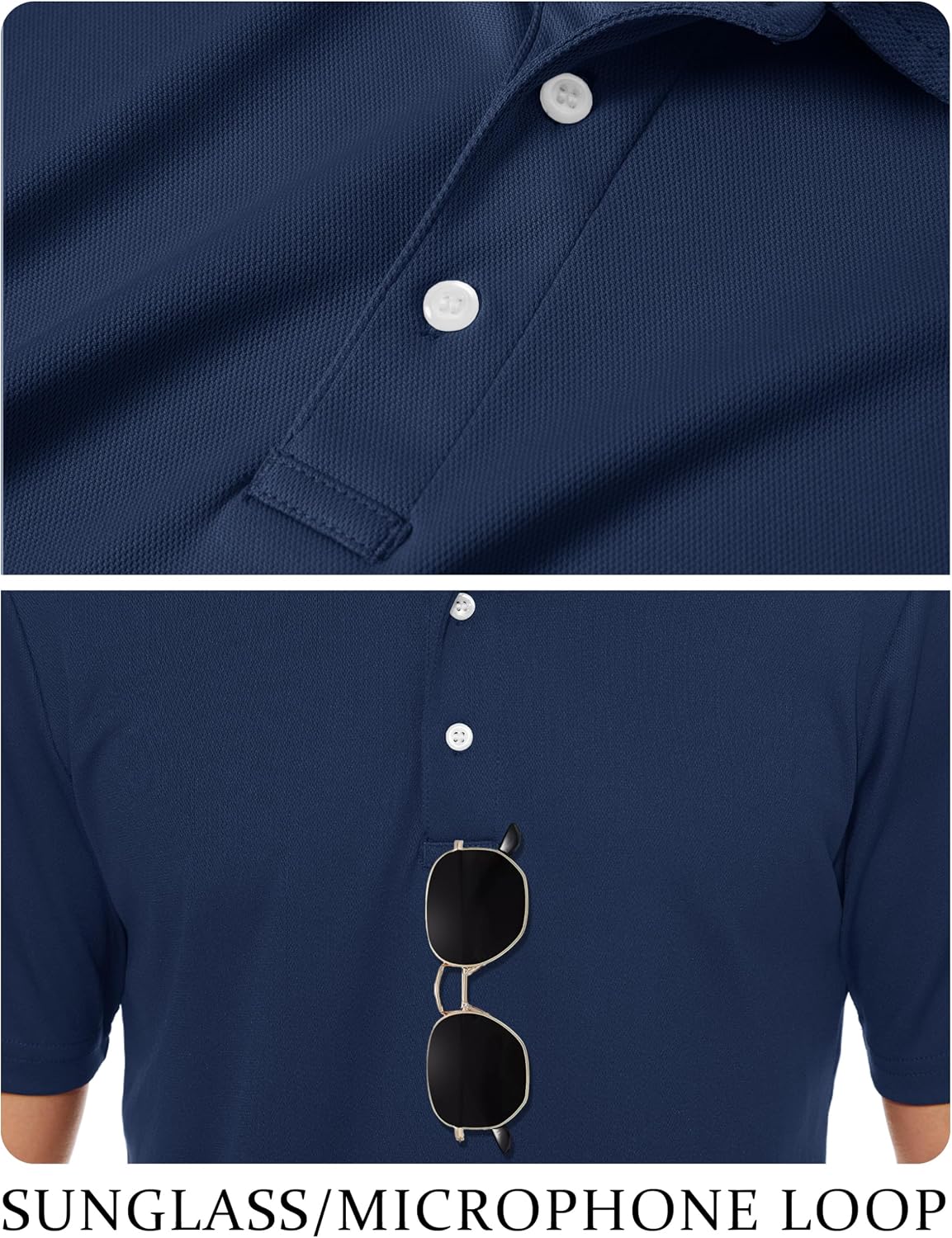 Thumbnail 4 de TACVASEN Mens Golf Shirt Dry Fit Polo