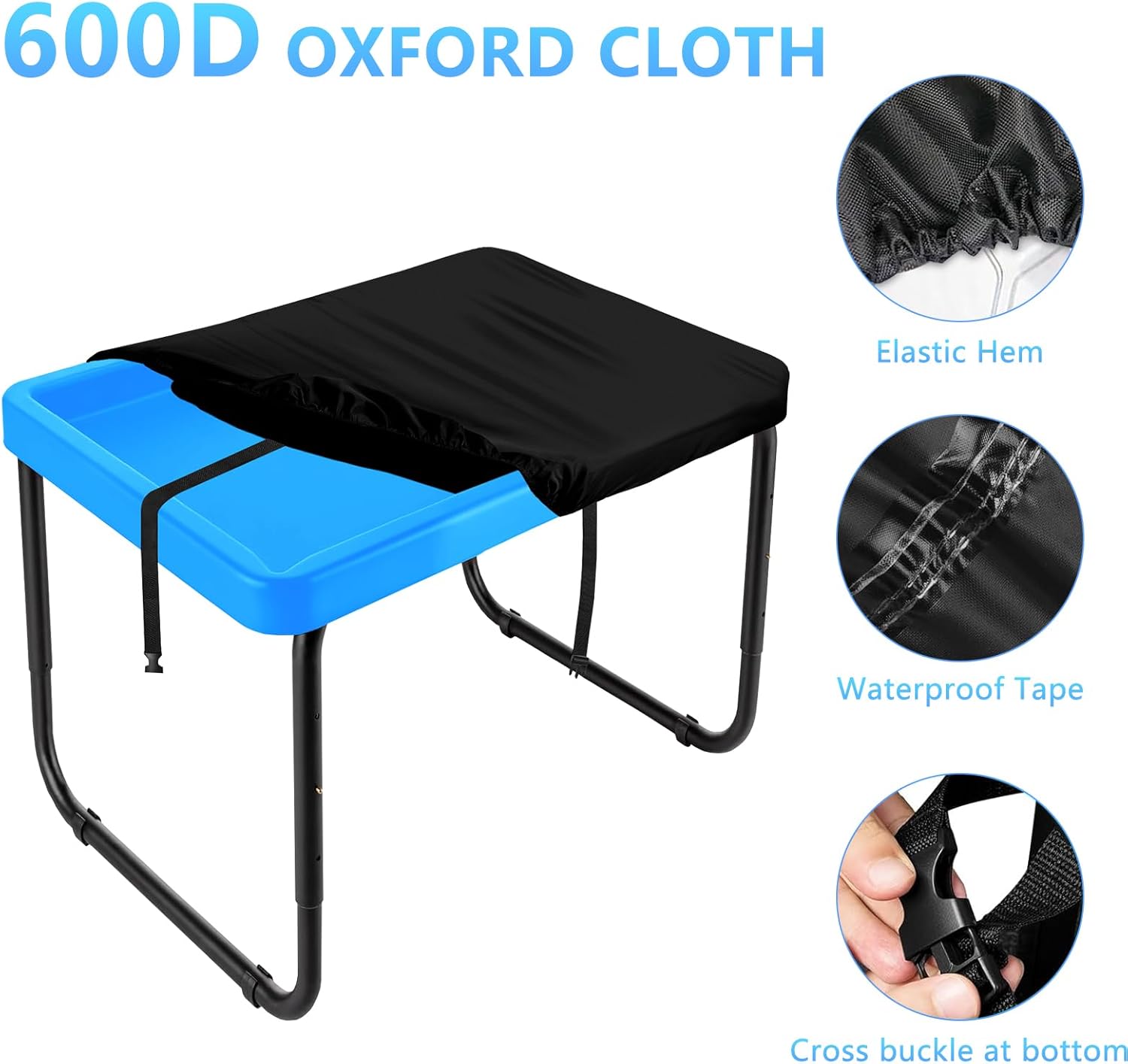 Thumbnail 2 de Kovshuiwe Play Tray Activity Table Cover 96x64x10cm – Black, Waterproof and Anti-Mould