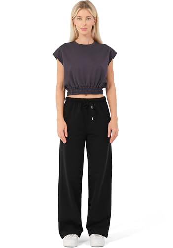 Thumbnail 1 de ROSS CAMP Pantaloni tuta donna in misto cotone, gamba larga e vita con coulisse