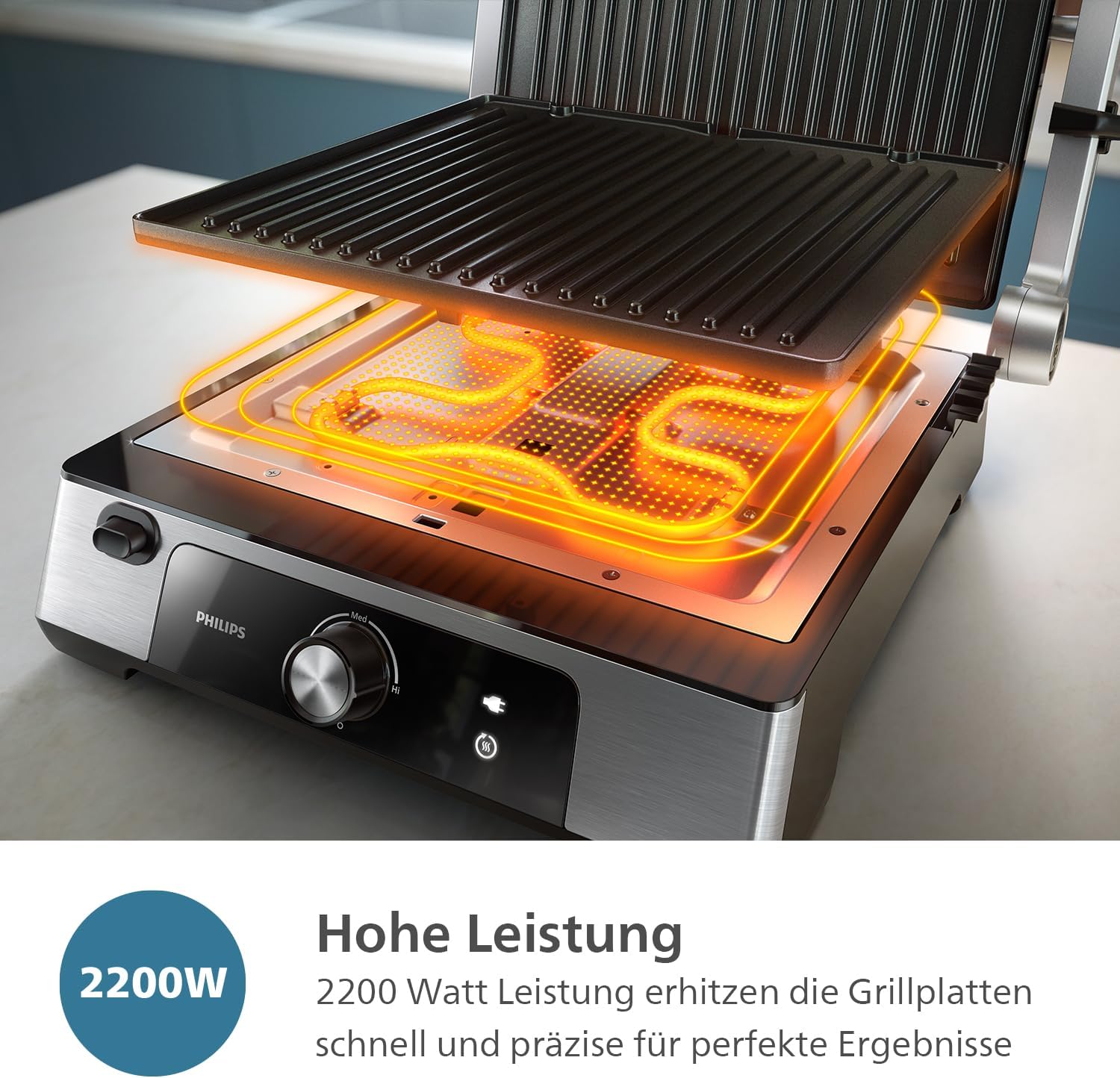 Thumbnail 2 de Philips HD6301/90 Kontaktgrill 60–200°C 🍖