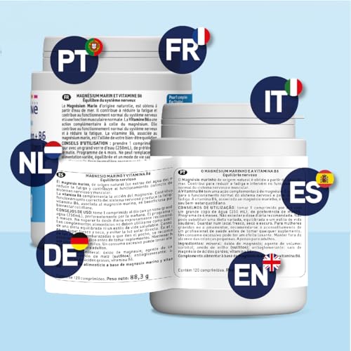 Detalle de JUVAMINE Magnésium Marin + Vitamines B6 – Anti-Stress et Fatigue, 4 mois