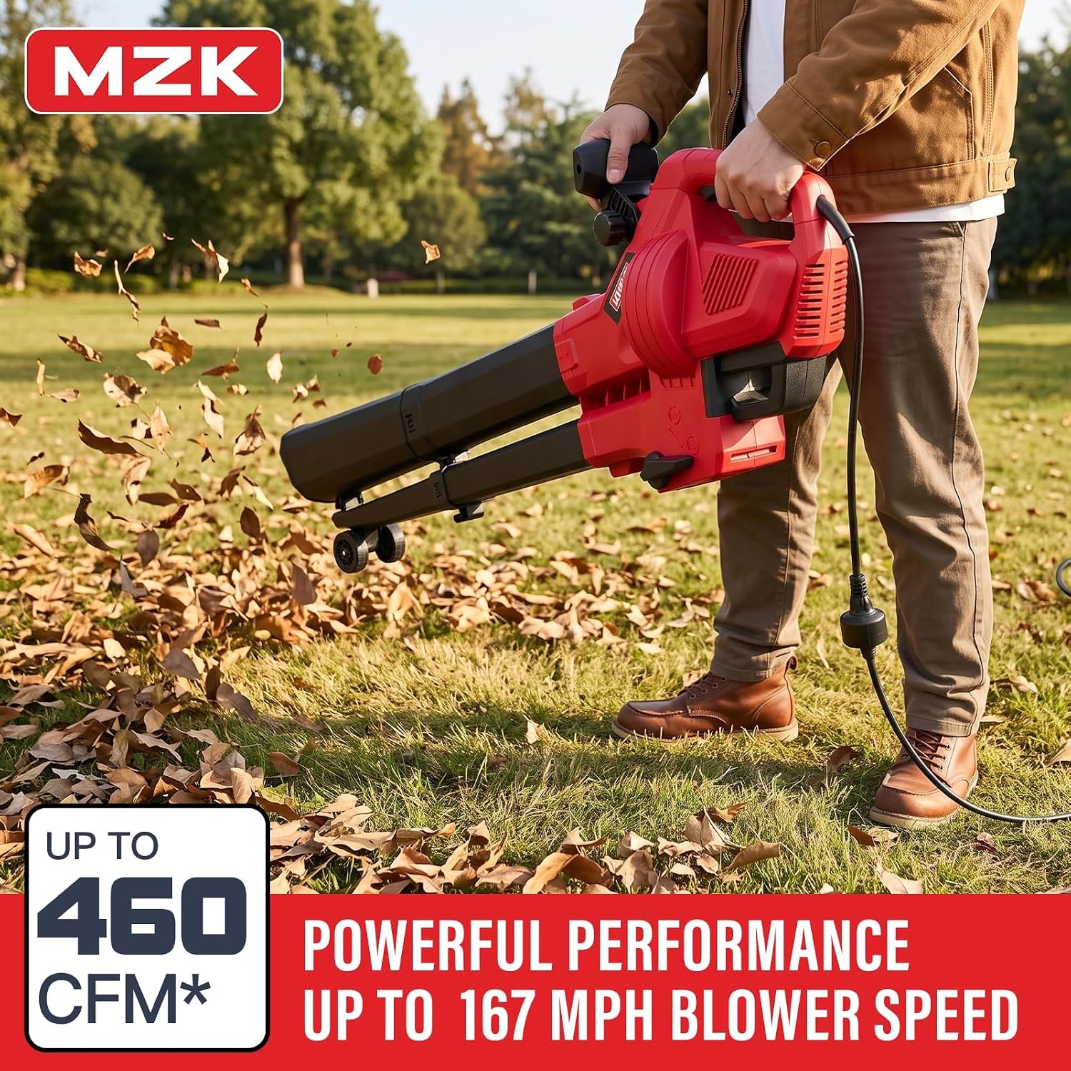 Detalle 1 de MZK Corded Leaf Blower Vacuum