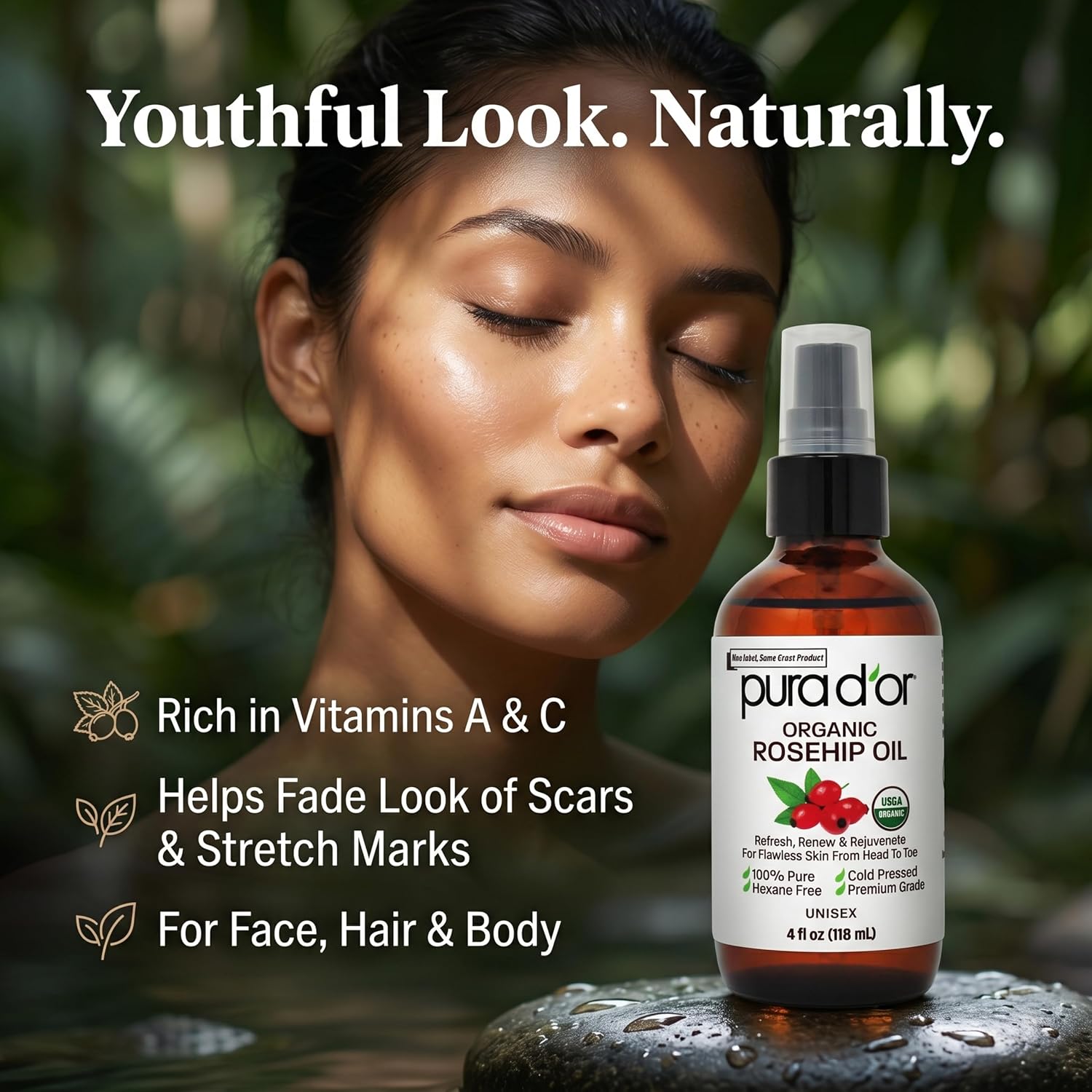 Thumbnail 3 de PURA D'OR Rosehip Seed Oil 4 oz