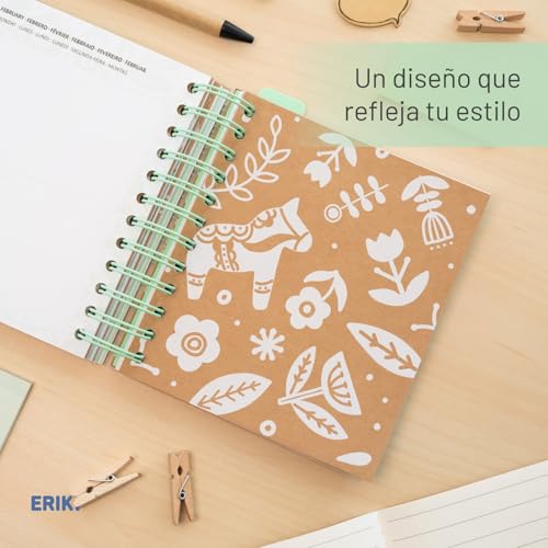 Thumbnail 5 de Grupo Erik Agenda Escolar 2025-2026 Día por Página Kraft — Agenda primaria con pegatinas