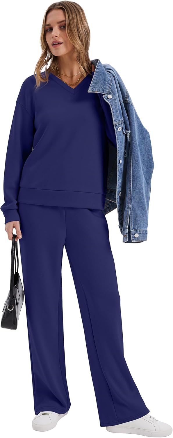 Detalle de WIHOLL Lounge Sets 2-Piece V Neck XS-XXL