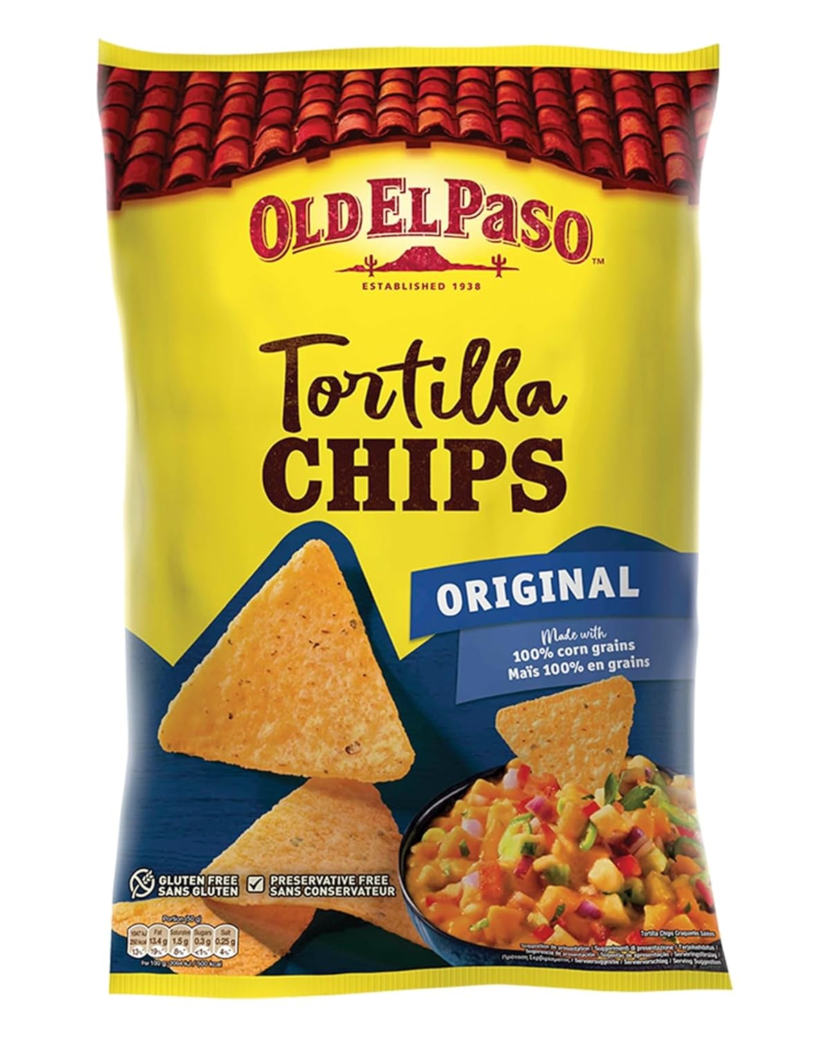 Thumbnail 6 de Old El Paso Tortilla Chips gesalzen (glutenfrei), 1 x 185 g – Packung mit 3