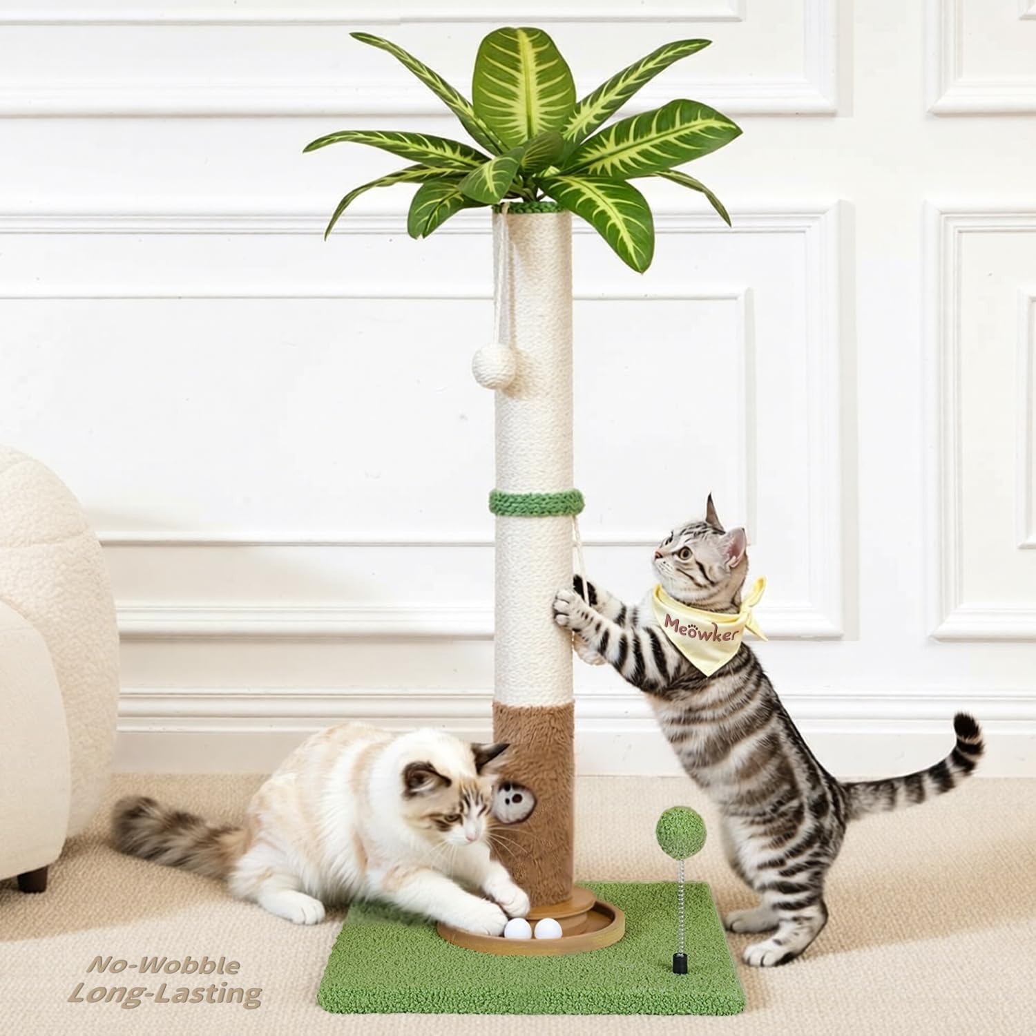 Meowker Cat Scratching Post, 35-Inch