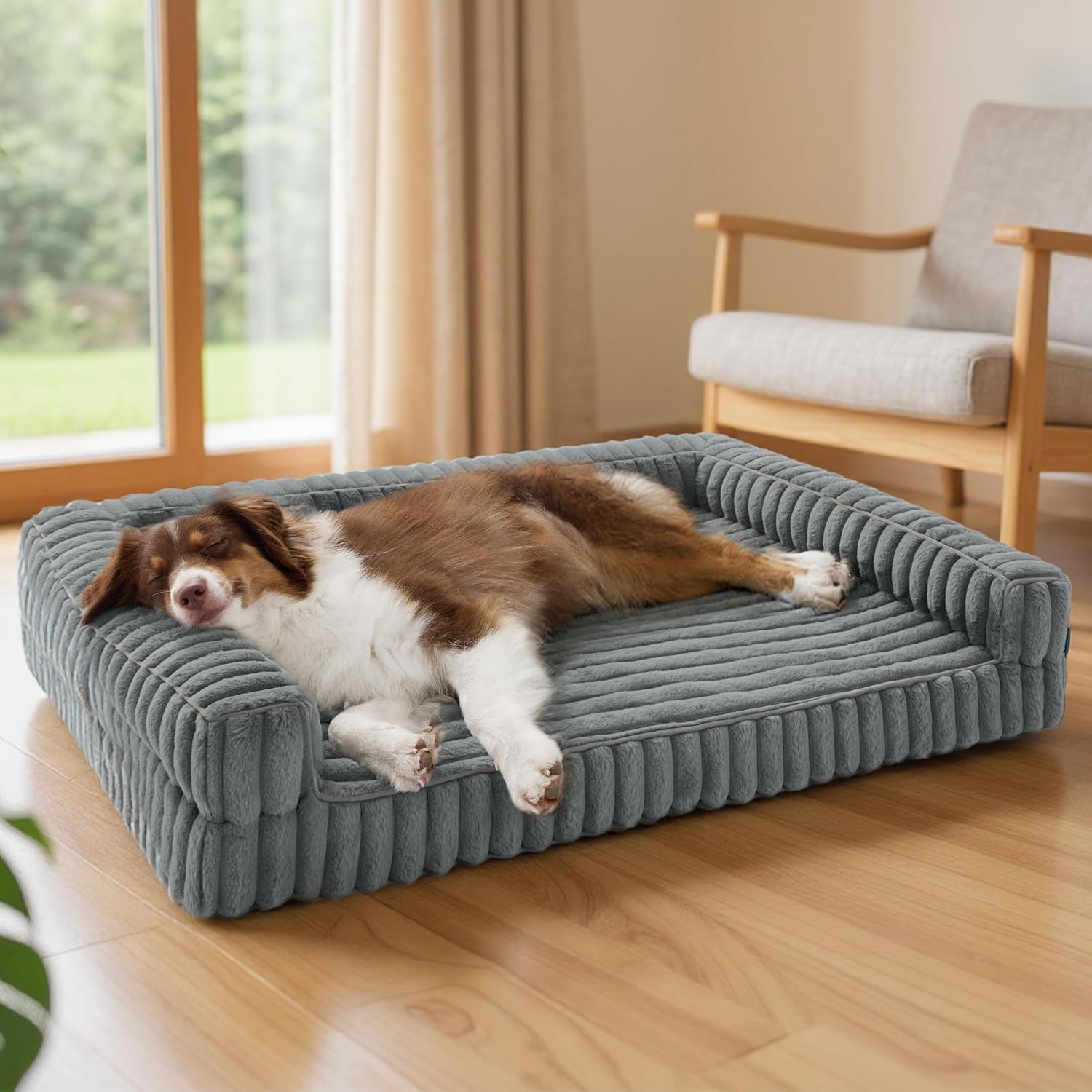 Detalle de BEDSURE orthopädisches Hundebett 89×64×18 cm