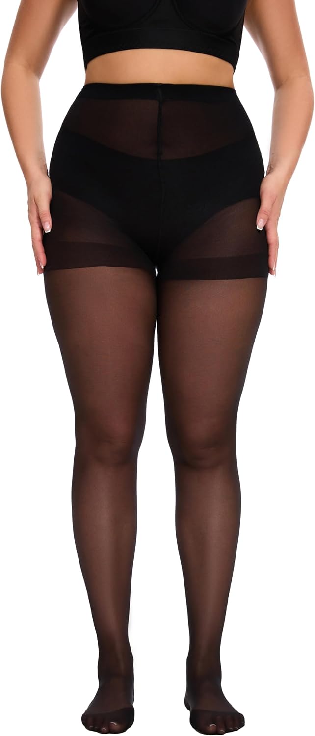 Detalle 2 de Citystl Plus Size 20D Sheer Control Tights