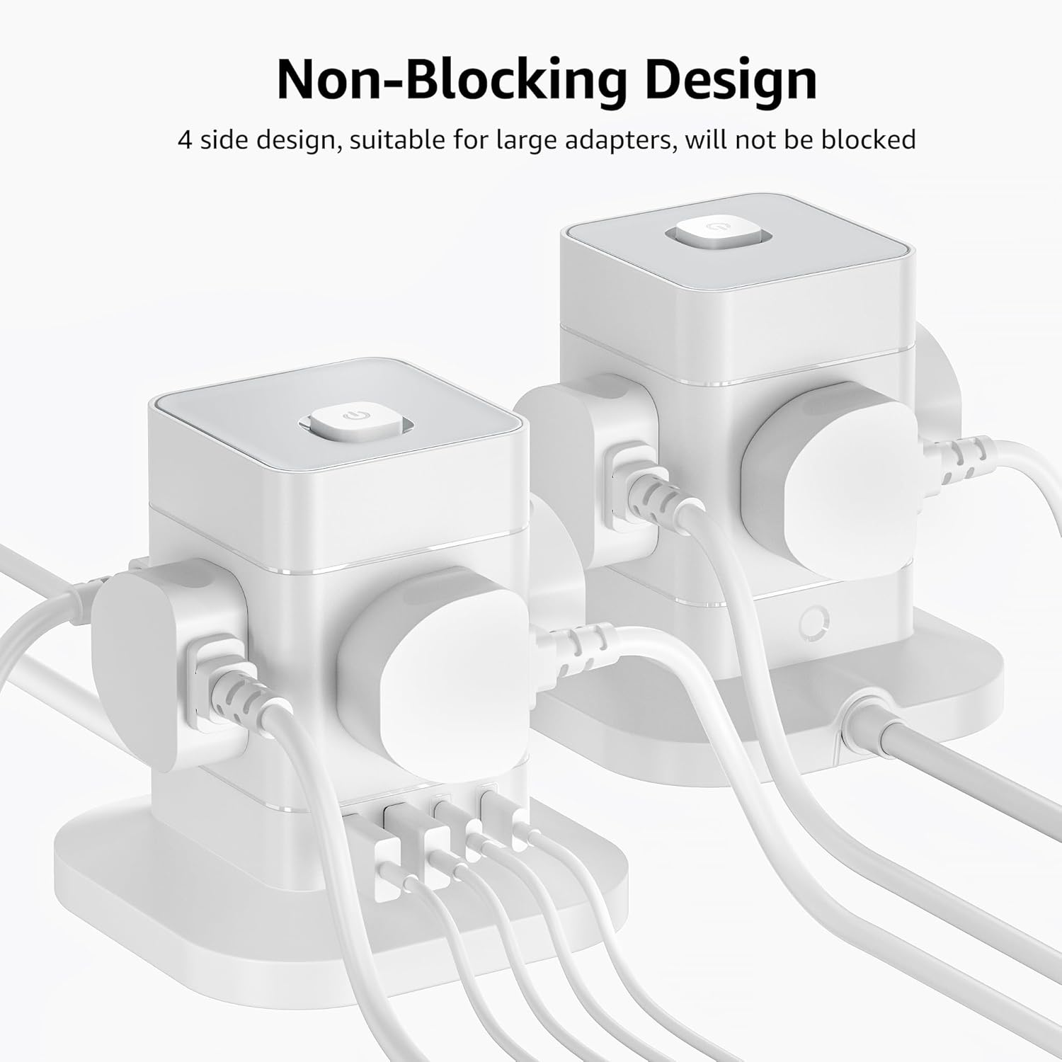 Detalle 2 de Hotimy 13A Cube Extension Lead 5m with USB ports 🔌