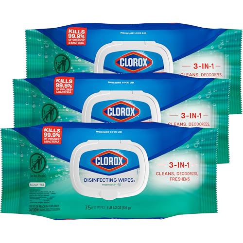 Imagen de Clorox Disinfecting Wipes, Fresh Scent – 75 Count, 3 Pack en OfertitasTOP