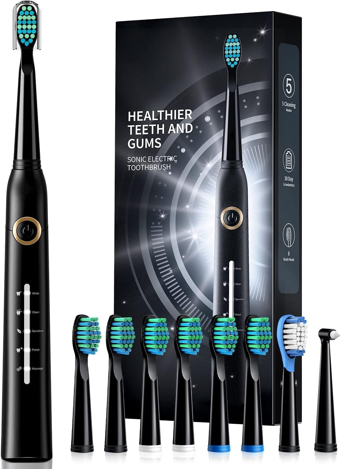 Detalle de Sonic Toothbrush 40000 VPM with 8 Heads