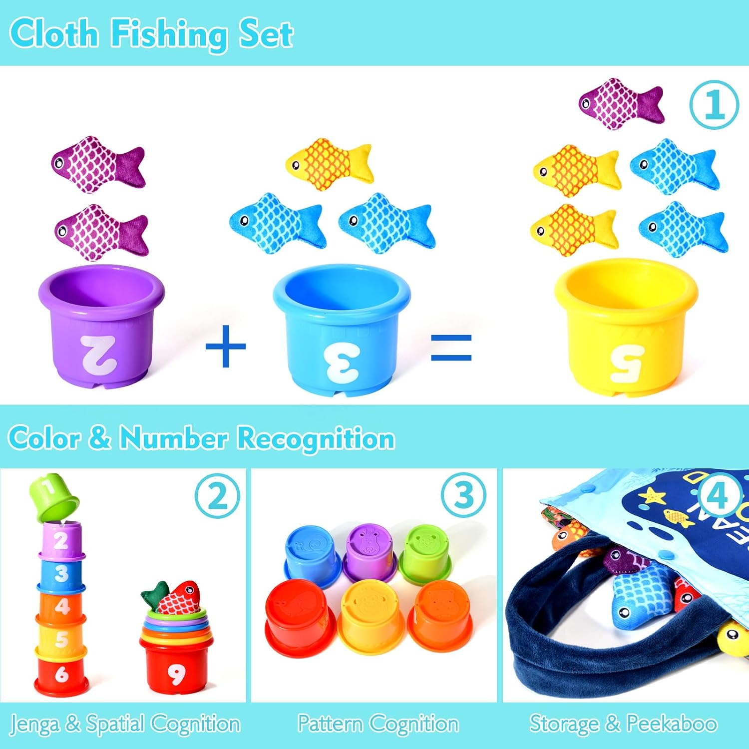 Thumbnail 5 de Yitical Montessori Fishing Set 20pcs 🎣