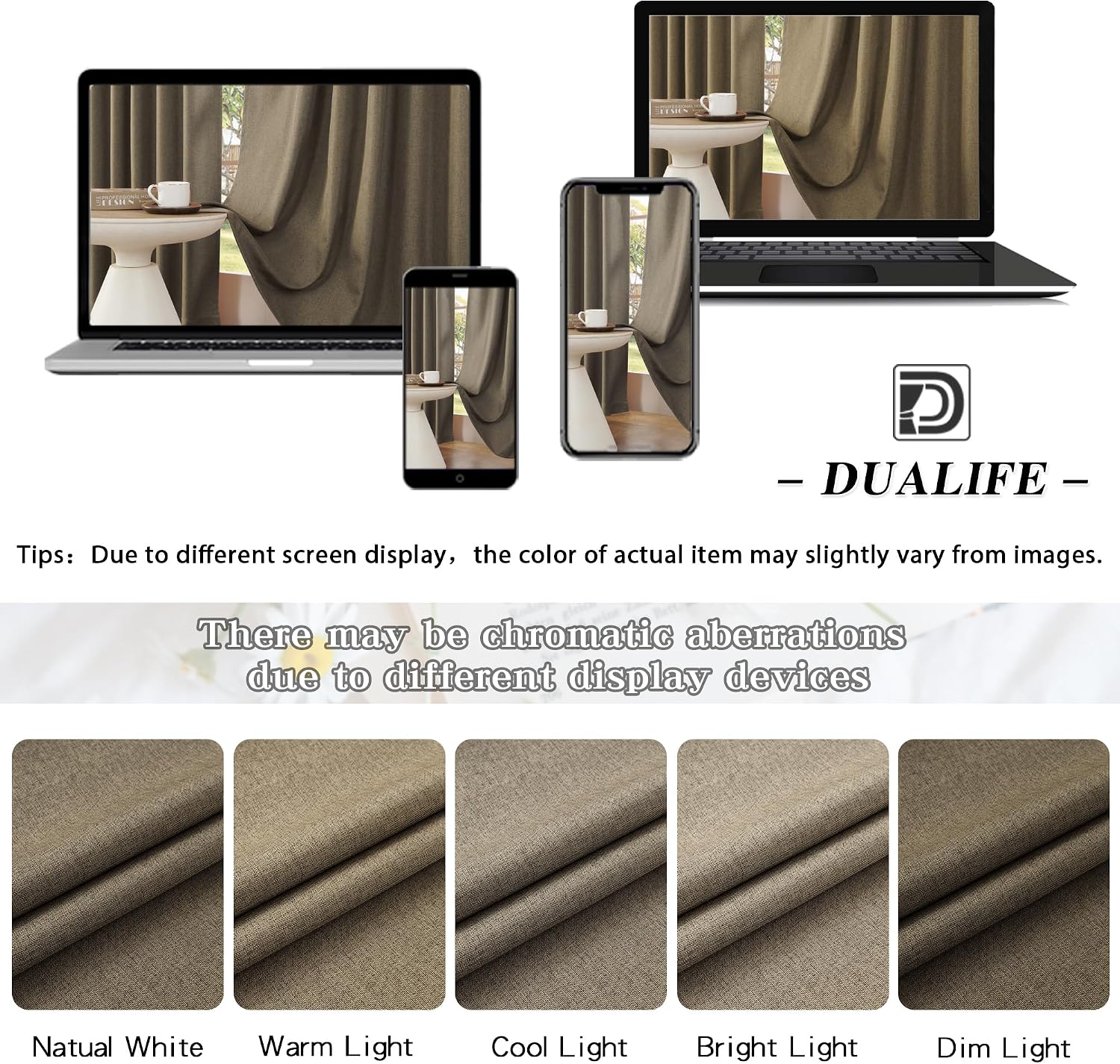 Thumbnail 6 de DUALIFE Blackout Curtains, 132-Inch