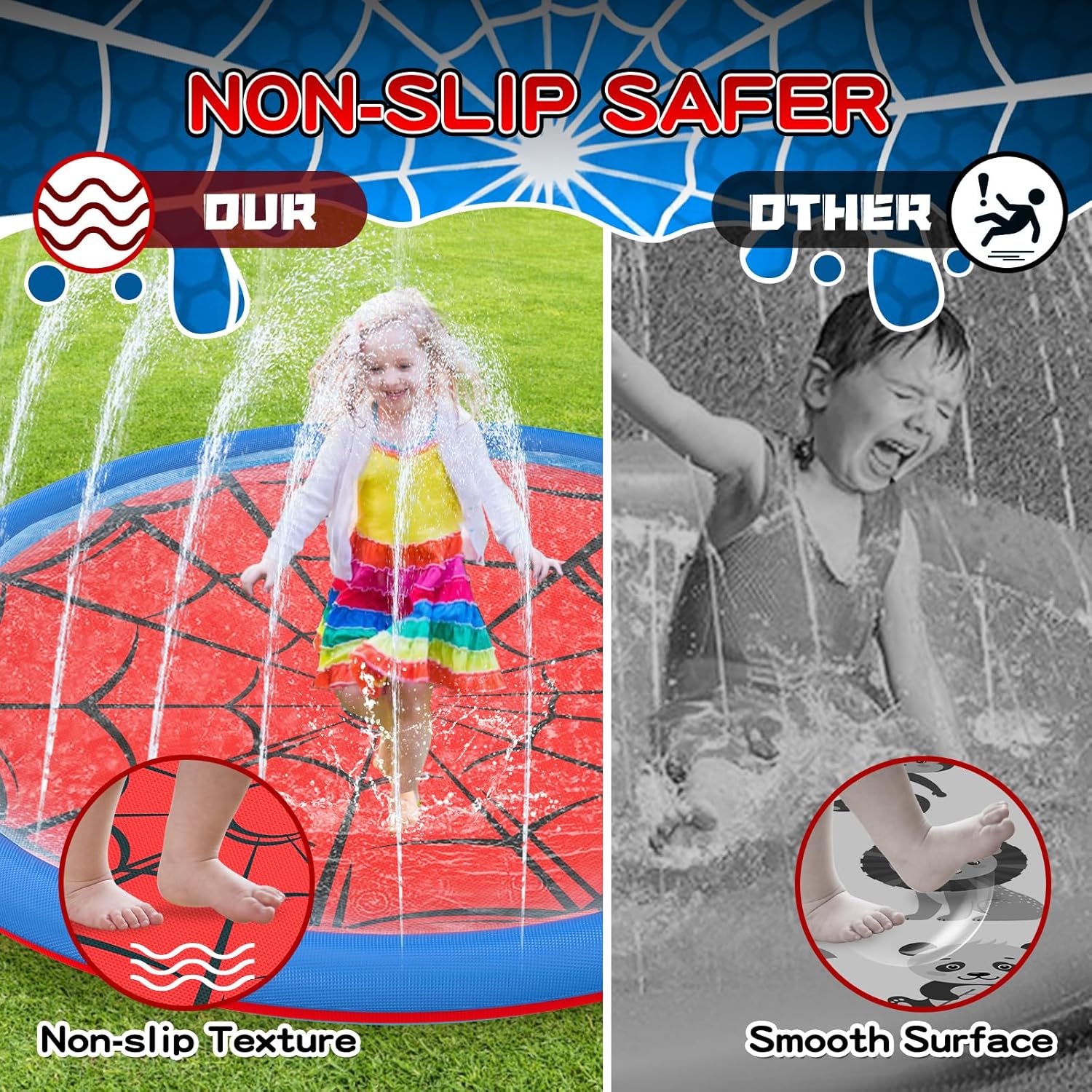 Thumbnail 1 de Growsland Non Slip Splash Pad for Kids and Dogs, 67'' Extra Large Outdoor Sprinkler