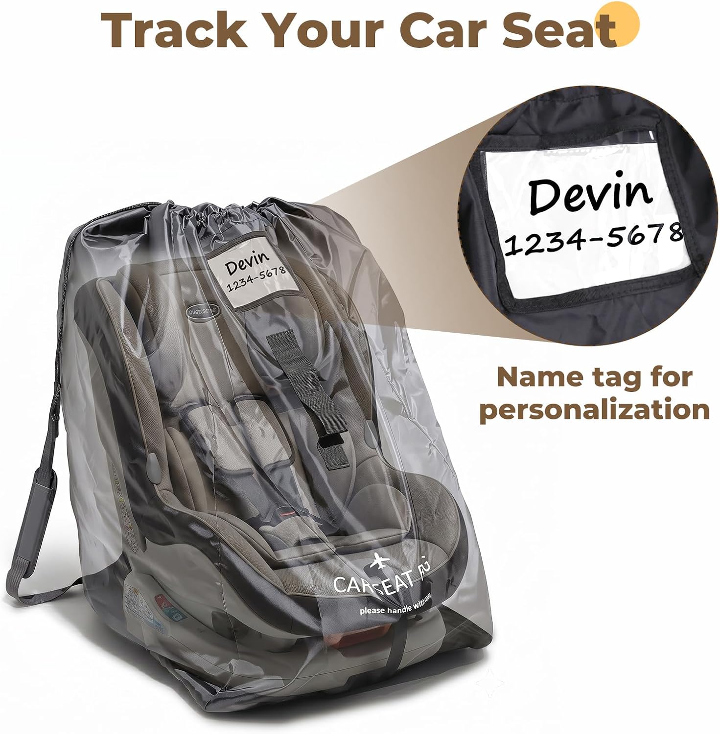 Detalle de MAXRILY Car Seat Travel Bag with Padded Straps