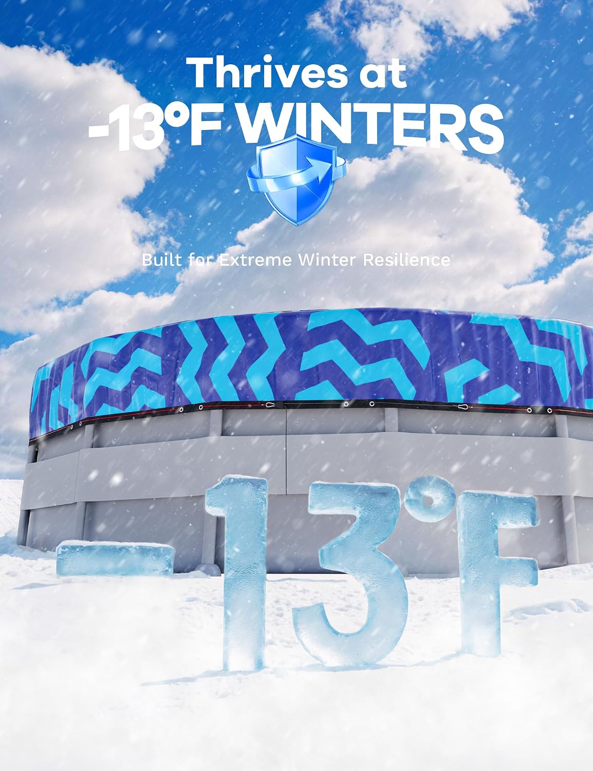 Thumbnail 1 de Poolhacker Above-Ground Winter Pool Cover 420D