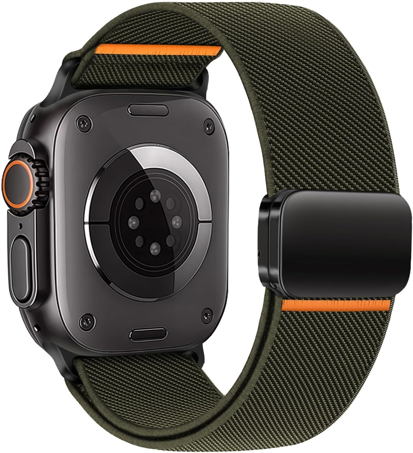 Detalle de SOLOLUP Stretchy Magnetic Straps for Apple Watch – Sport Nylon Band for 38–42mm & 49mm sizes