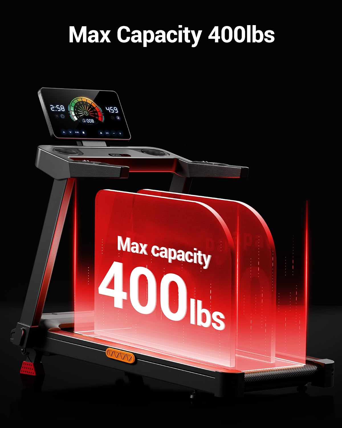 Detalle de Foldable Home Treadmill with 20% Incline and 14 km/h