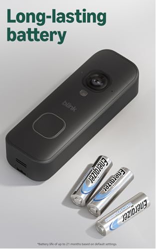 Detalle 2 de Blink Battery Doorbell 2K+ (Newest Gen) with Head-to-Toe View and Sync Module Core