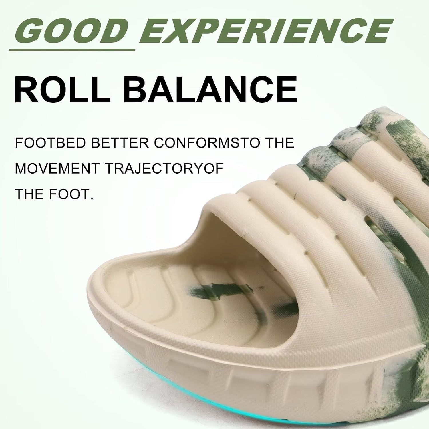 Detalle de KuaiLu Men's Recovery Sandals with Orthotic Arch Support