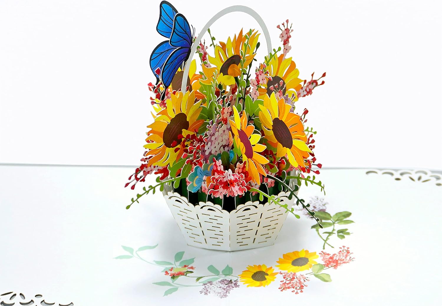 Thumbnail 5 de CUTPOPUP Sunflowers Basket Pop-Up Birthday Cards (15 x 15 cm) – Gifts for Women, Mum, Wife, Grandma