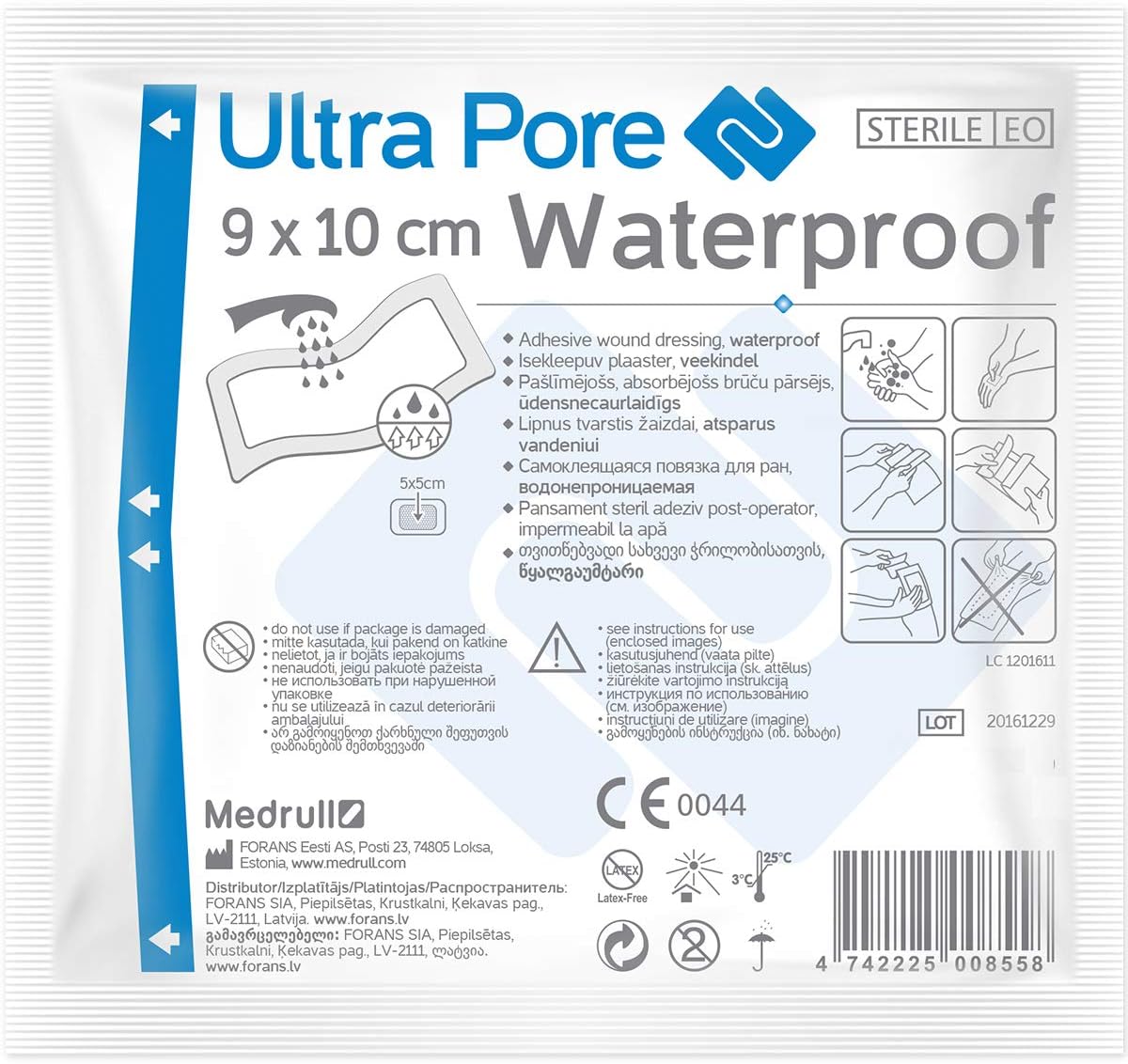Thumbnail 1 de Medrull Wasserfestes Wundpflaster 9x10 cm – Ultra Pore, steril, transparent, starker Halt
