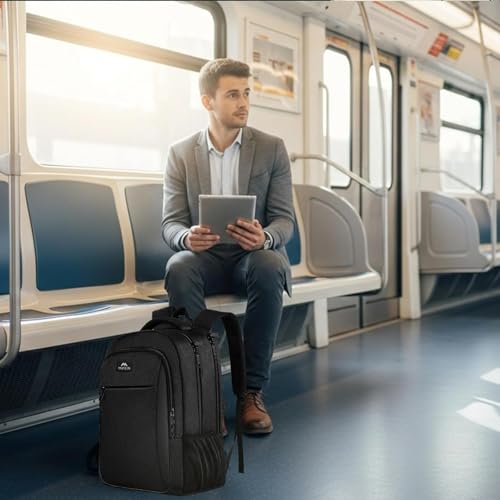 Detalle de MATEIN Travel Laptop Backpack: Lightweight, Weather-Resistant Everyday Pack (15.6in Compatible)