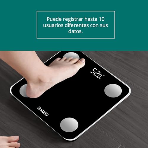 Thumbnail 2 de Kubo Báscula Inteligente: 13 Análisis, Registro 10 Usuarios 📊