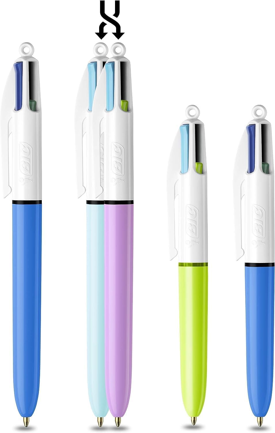 Thumbnail 1 de BIC 4 Farben Family Pack – Vier-Tinten-Kugelschreiber im 4er-Set (2 Mini, 2 Original)