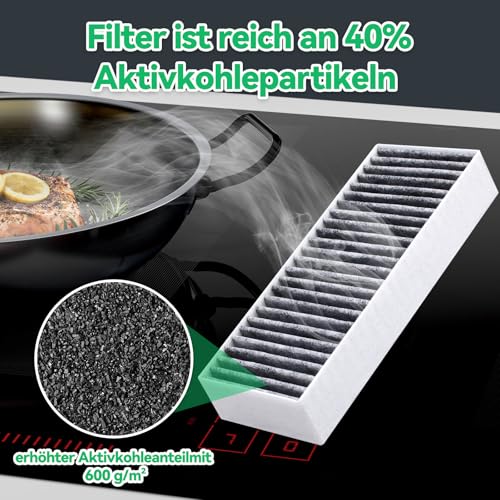 Detalle 2 de 8er Aktivkohlefilter für Siemens Studioline HZ9VRCR0 – kompatibel, zuverlässig und einfach zu wechseln