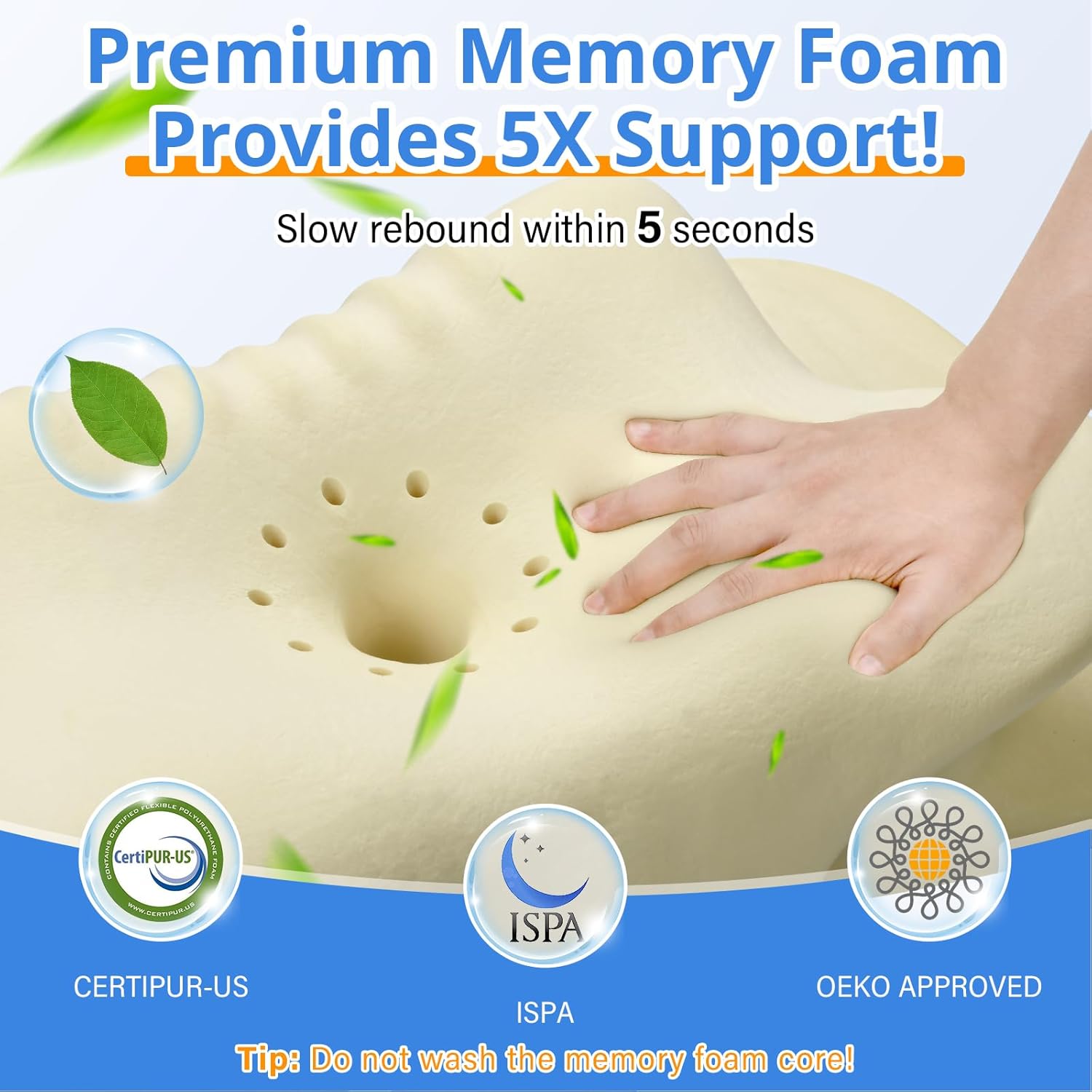 Detalle 2 de Ehomfory Nackenstützkissen Memory Foam 12 cm