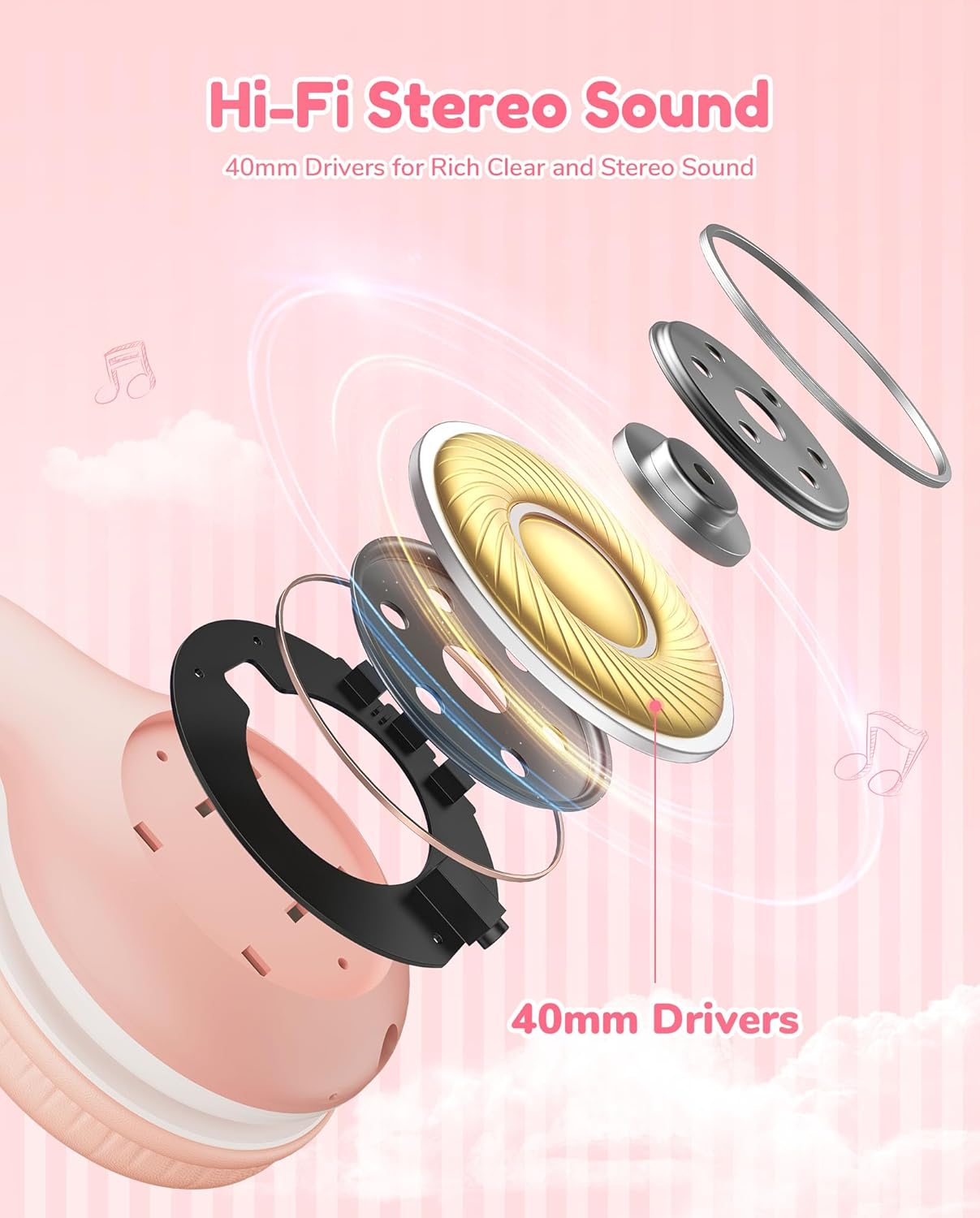 Thumbnail 1 de EarFun Kids Headphones 40H wireless