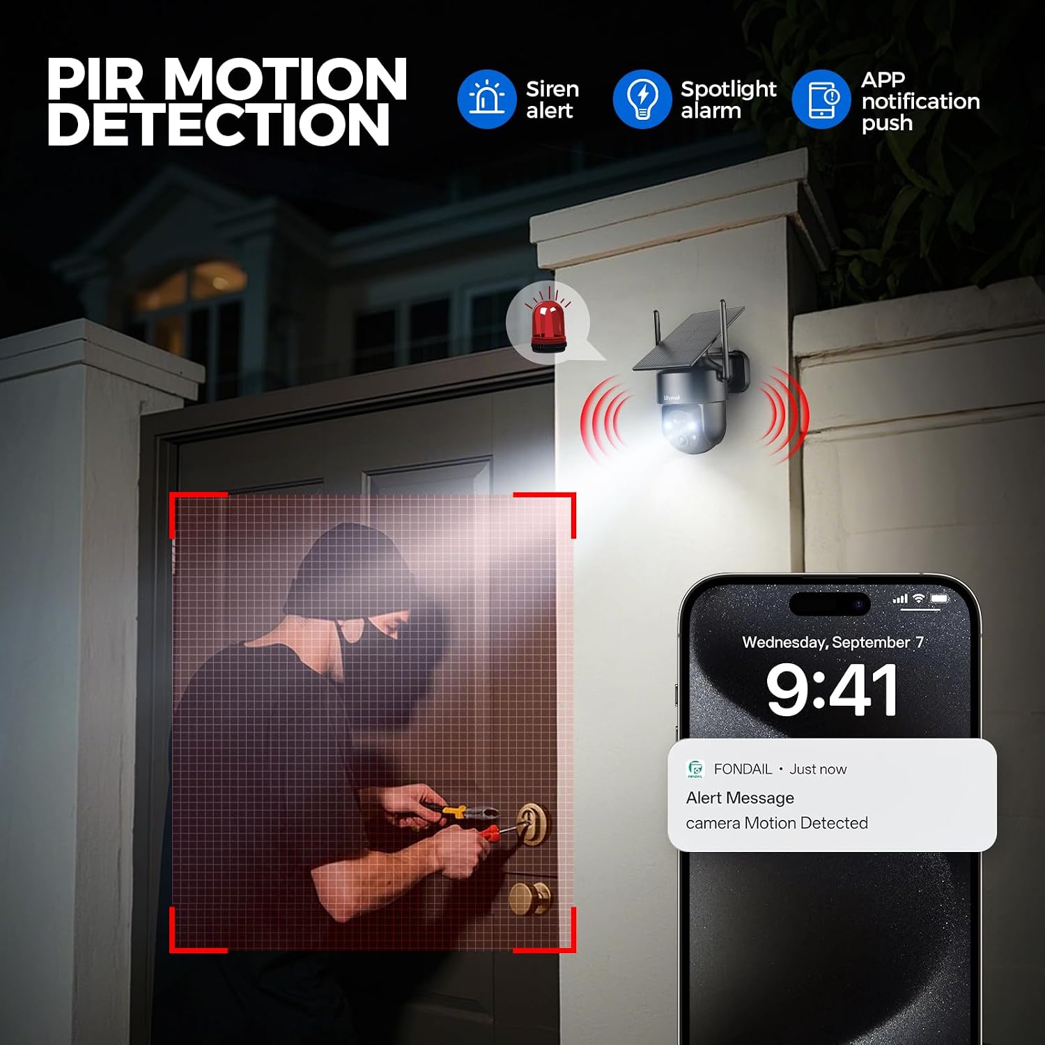 Thumbnail 4 de LITYMOL 2K WiFi Solar Outdoor Security Camera