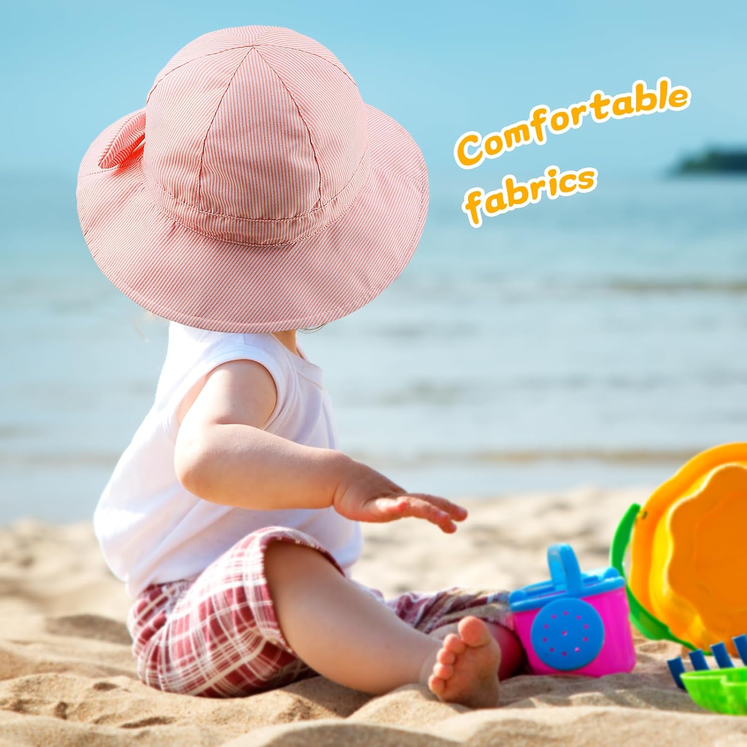 Thumbnail 2 de DRESHOW Baby Sun Hat Toddler Sun Protection Animal Cap with UPF 50+