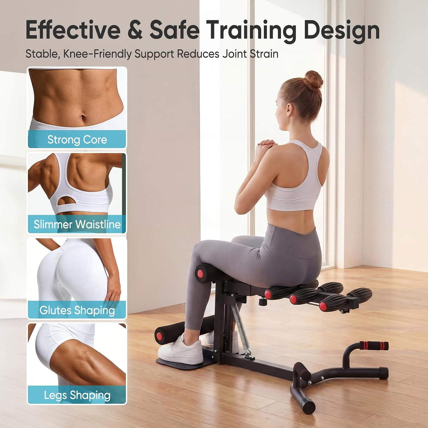 Detalle 2 de DUMOS Deep Squat Machine, Adjustable Resistance