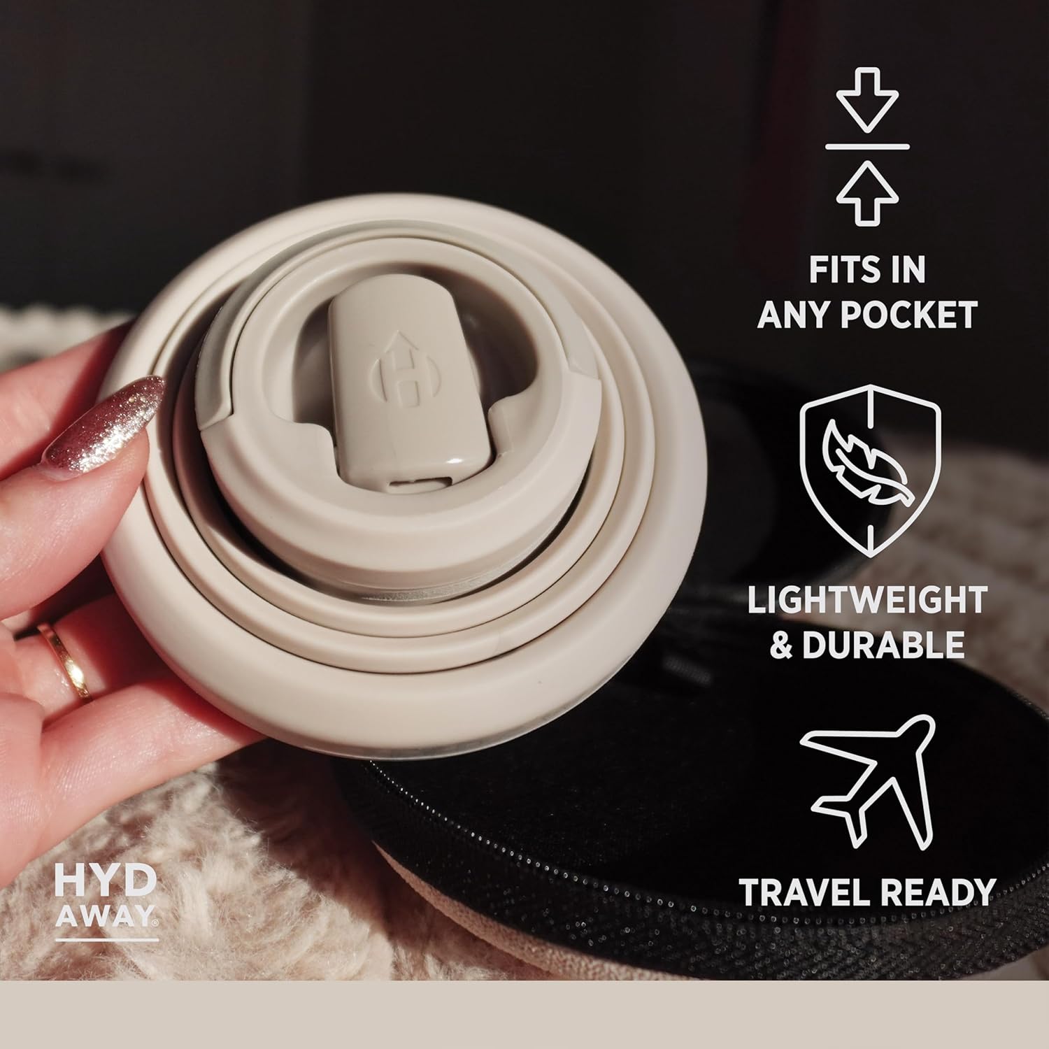 Detalle de HYDAWAY Collapsible Water Bottle - 17oz: Handy, Leakproof & BPA-free