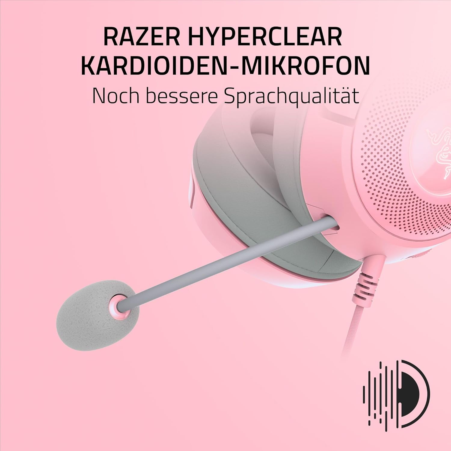 Thumbnail 3 de Razer Kraken Kitty V2 Kabelgebundenes RGB-Headset mit Katzenohren (Quartz)